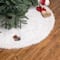 Glitzhome® 48" White Plush Christmas Tree Skirt